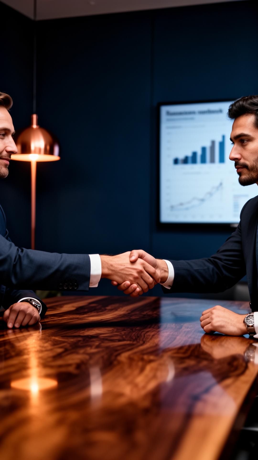 Aperto de mão entre investidor e fundador
